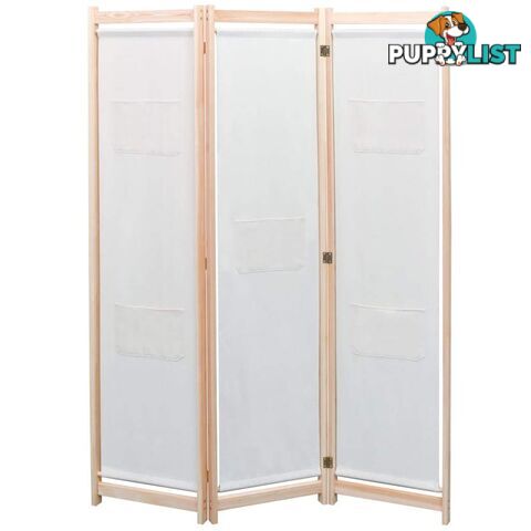 3-Panel Room Divider Solid Pine Wood 120 x 170 Cm - Unbranded - 9476062037826