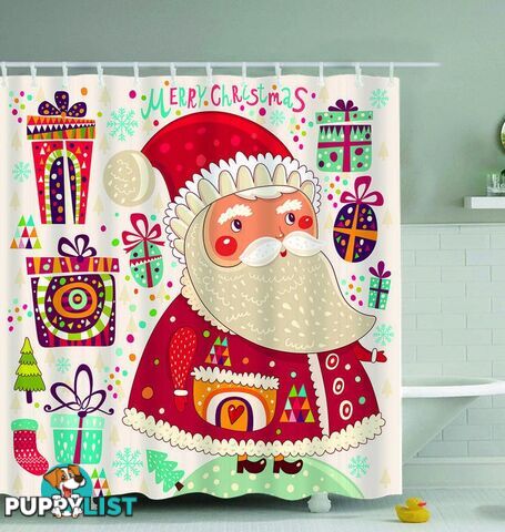 Colorful Santa Claus Shower Curtain - Curtain - 7427046020671