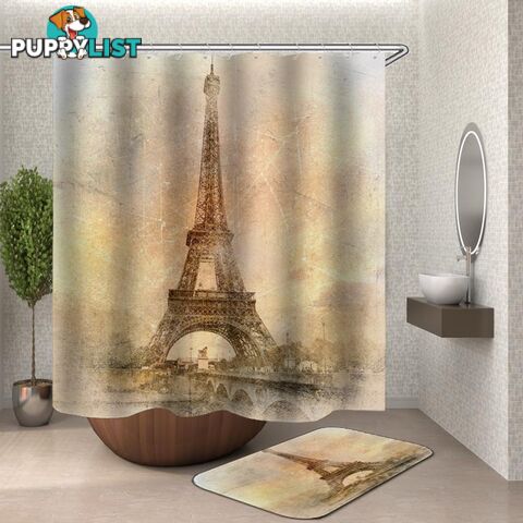 Vintage Eiffel Tower Photo Shower Curtain - Curtain - 7427046113892
