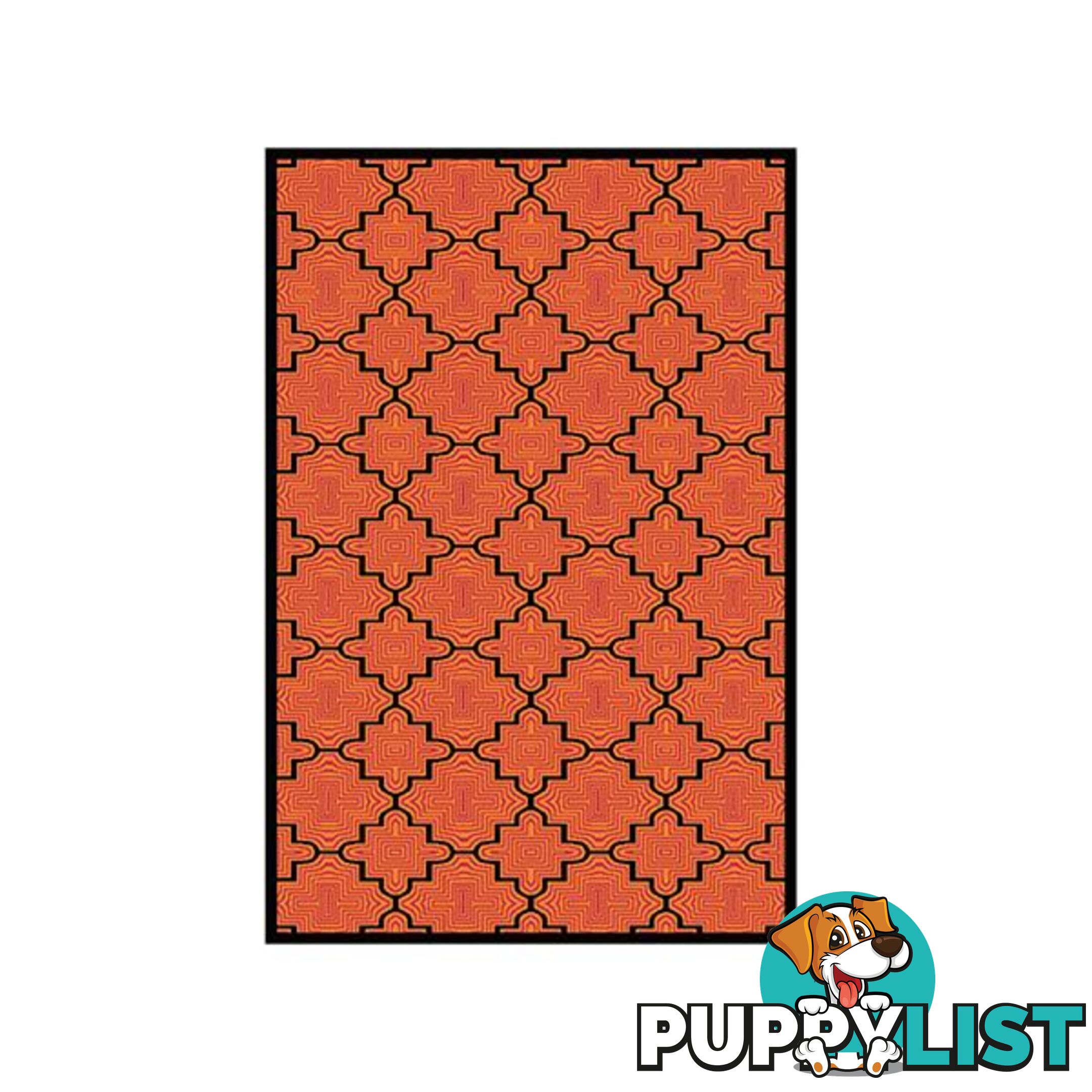 Botticelli Tile Orange Rug - Unbranded - 5414452727531