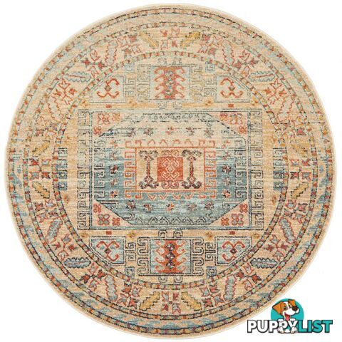 Legacy Round Sky Blue Rug - Unbranded - 9375321884860