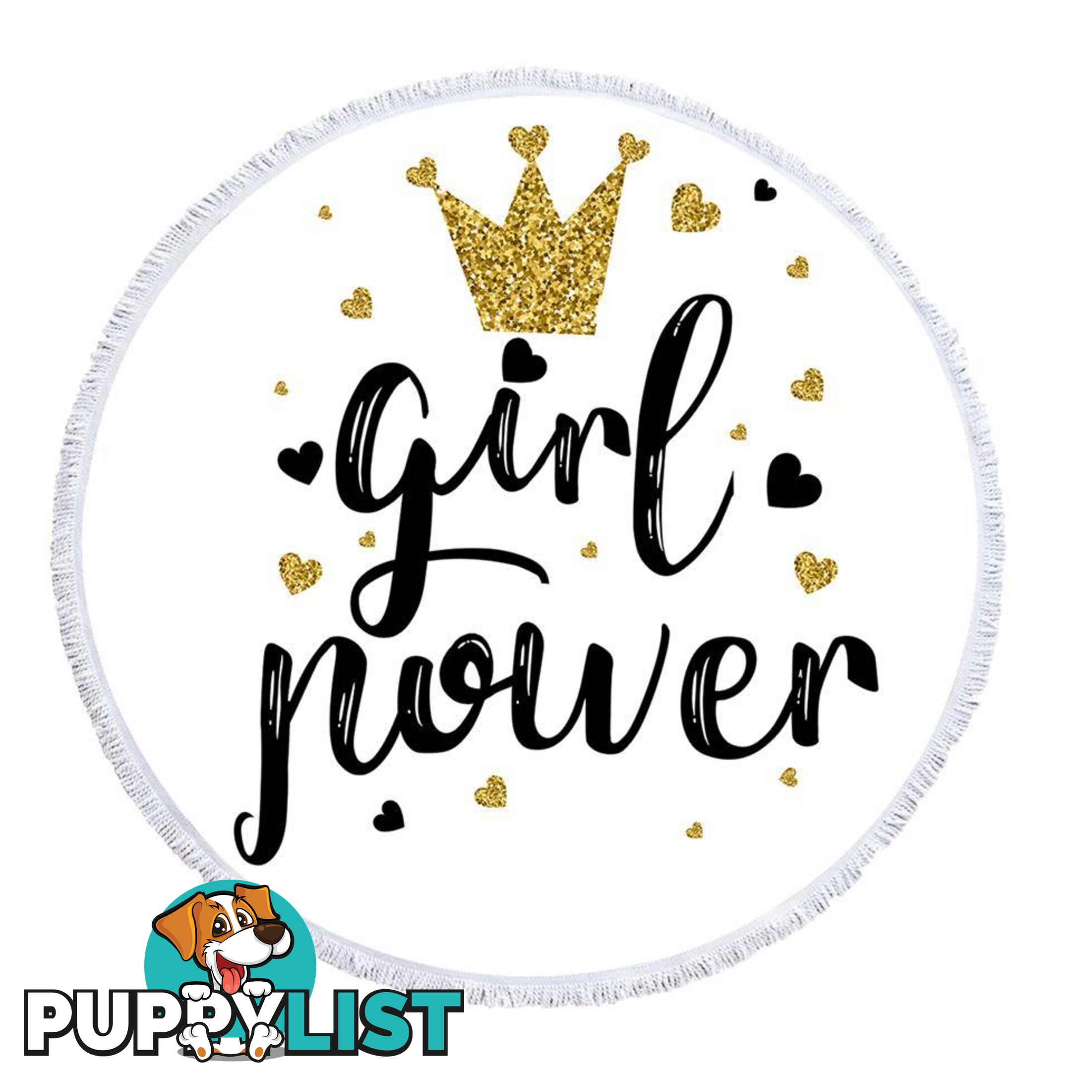 Crown Girl Power Beach Towel - Towel - 7427046343183