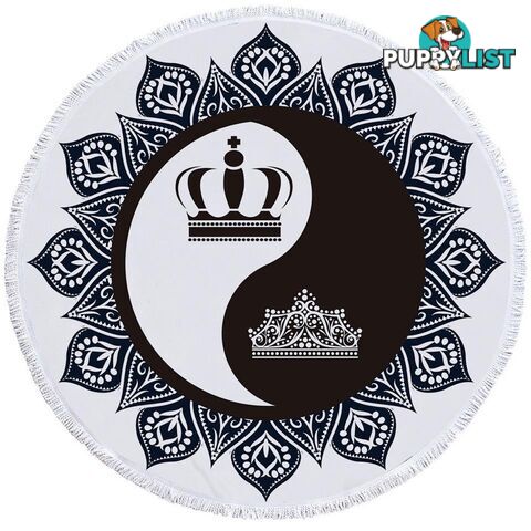 Queen and King Yin and Yang Beach Towel - Towel - 7427046308502