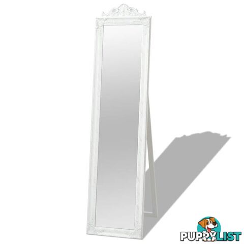 Free-Standing Mirror Baroque Style 160 x 40 Cm White - Unbranded - 9476062042066