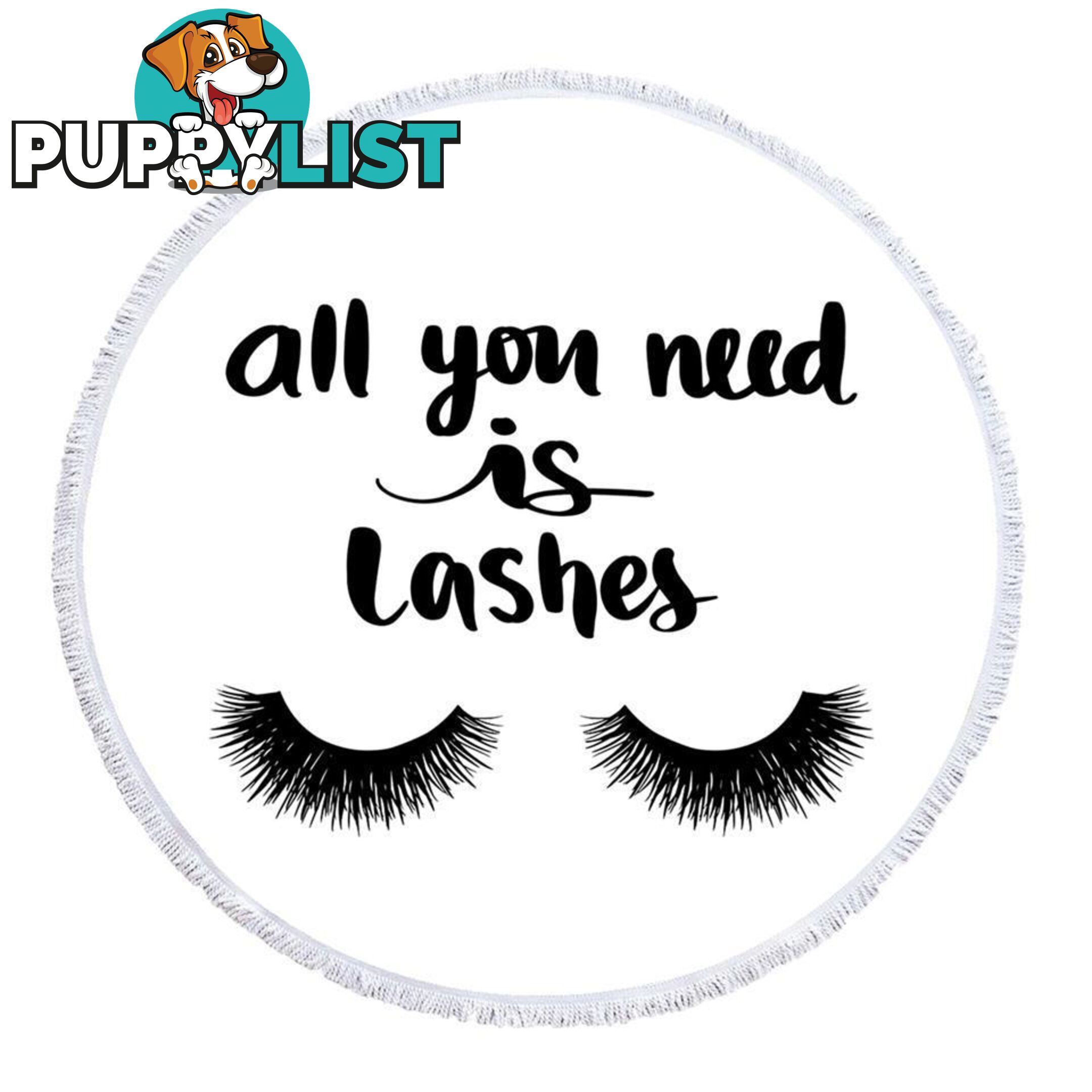 All You Need Is Lashes Beach Towel - Towel - 7427046334358