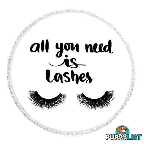 All You Need Is Lashes Beach Towel - Towel - 7427046334358