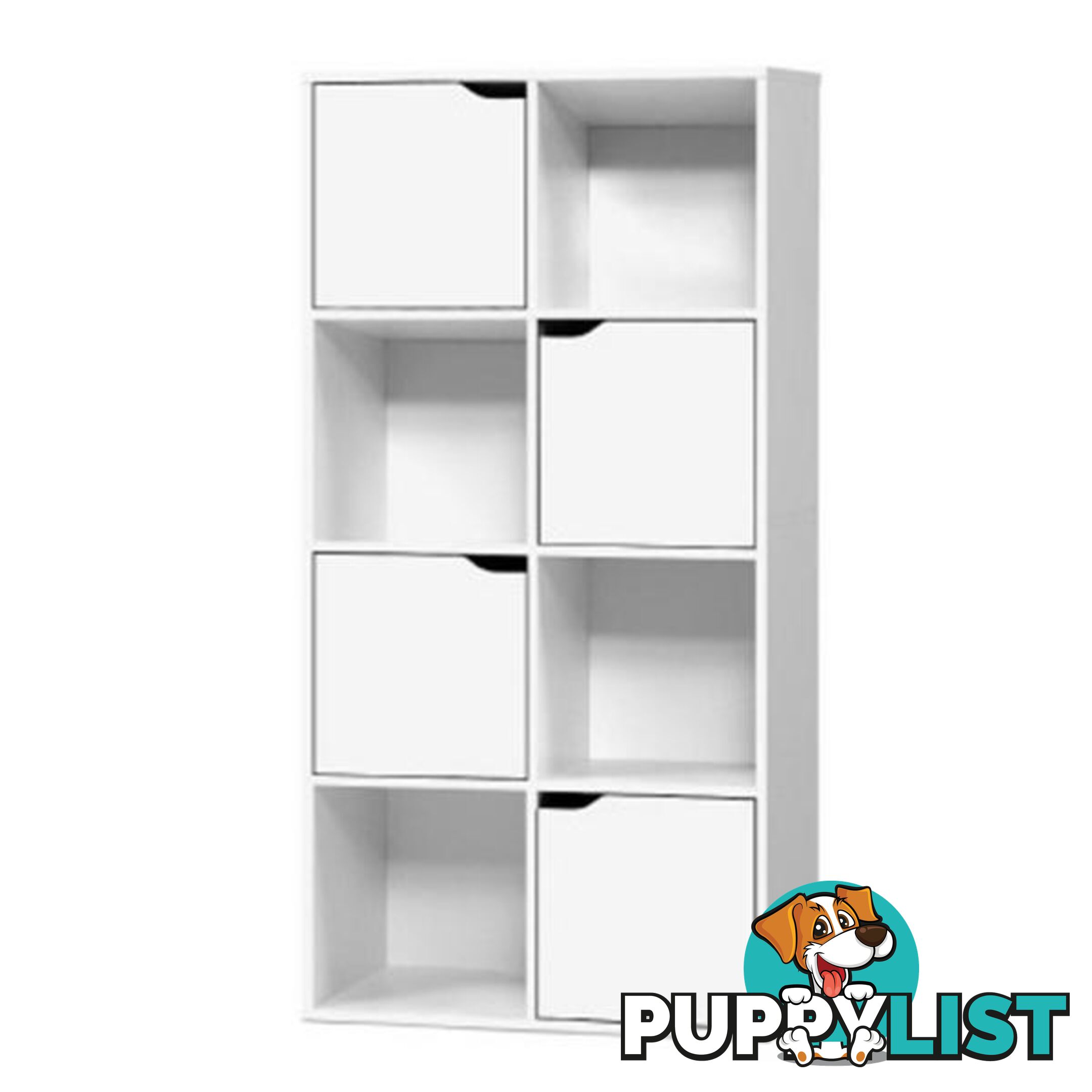 Display Shelf 8 Cube Storage 4 Door Cabinet Organizer Bookshelf White - Artiss - 9350062278383