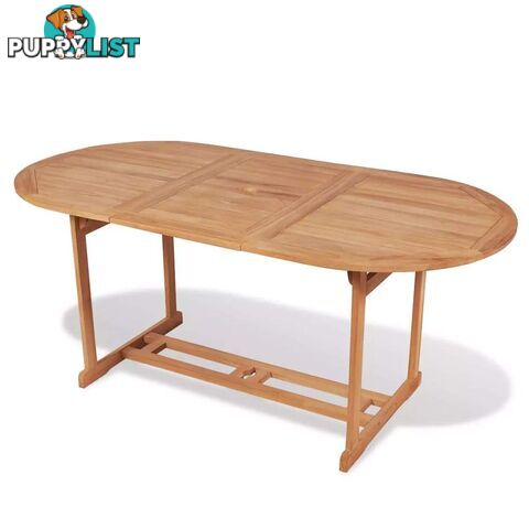 Outdoor Dining Table 180 x 90 x 75 Cm Teak - Unbranded - 9476062037871