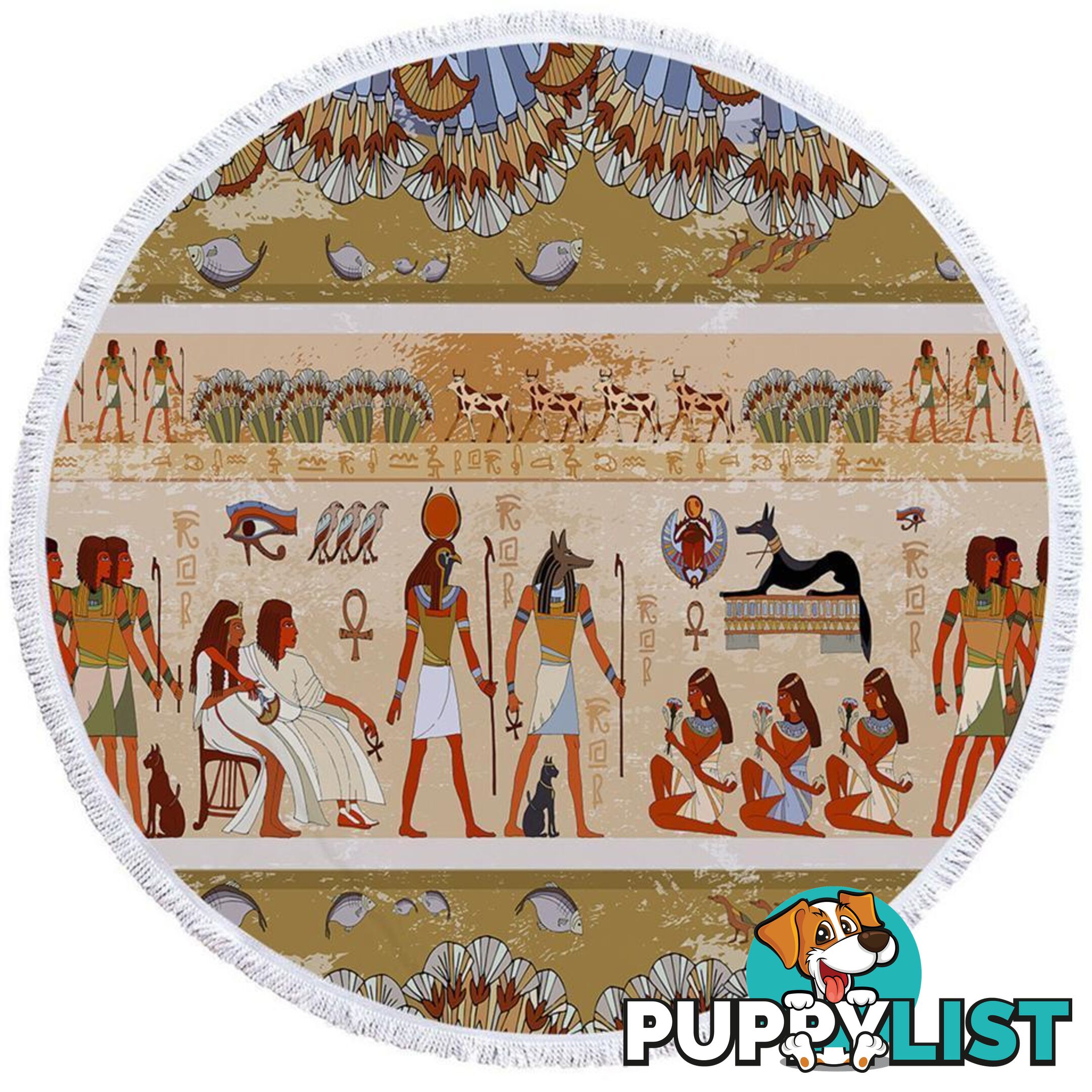 Ancient Egyptian Art Beach Towel - Towel - 7427046322966