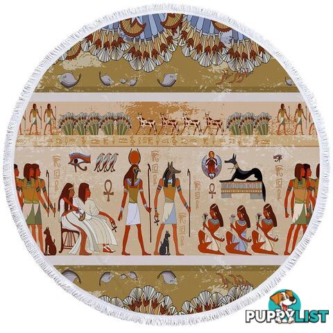 Ancient Egyptian Art Beach Towel - Towel - 7427046322966