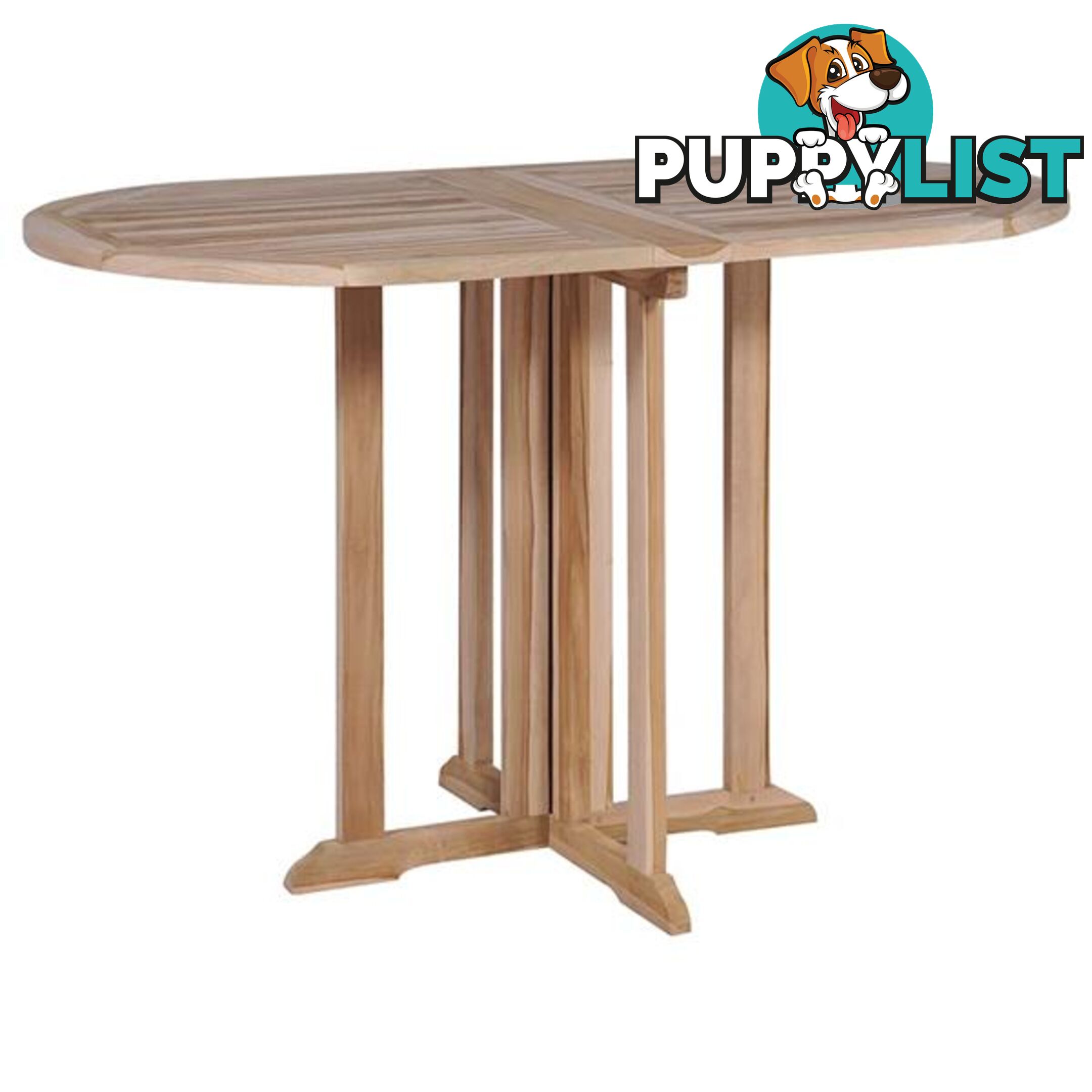 Folding Butterfly Dining Table Solid Teak 120X70X75 Cm - Unbranded - 7427046257558