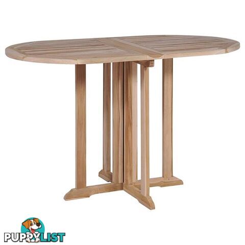 Folding Butterfly Dining Table Solid Teak 120X70X75 Cm - Unbranded - 7427046257558