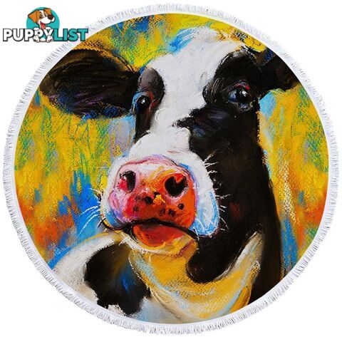 Art Painting Cow Beach Towel - Towel - 7427046305471