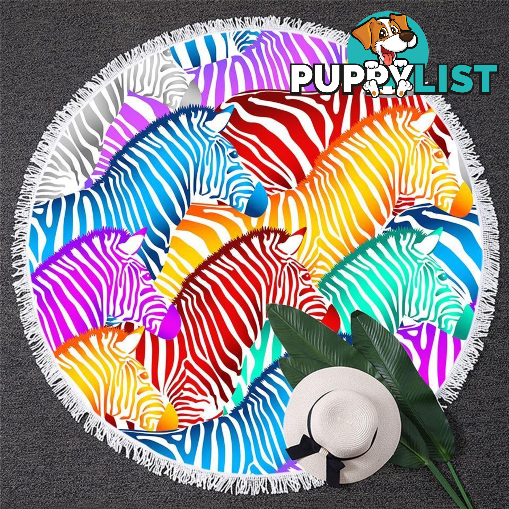 Multi Colored Zebras Beach Towel - Towel - 7427046333023