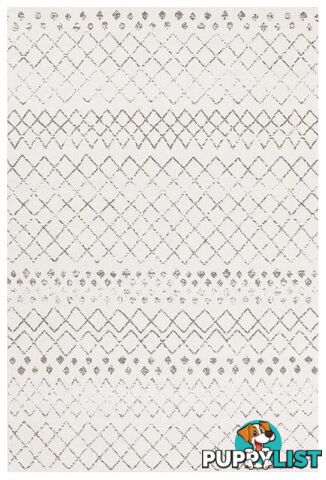 Oasis Selma White Grey Tribal Rug - Unbranded - 9375321846080