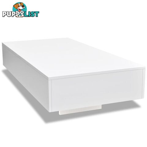 Coffee Table High Gloss 115 x 55 x 31 Cm - White - Unbranded - 4326500437488