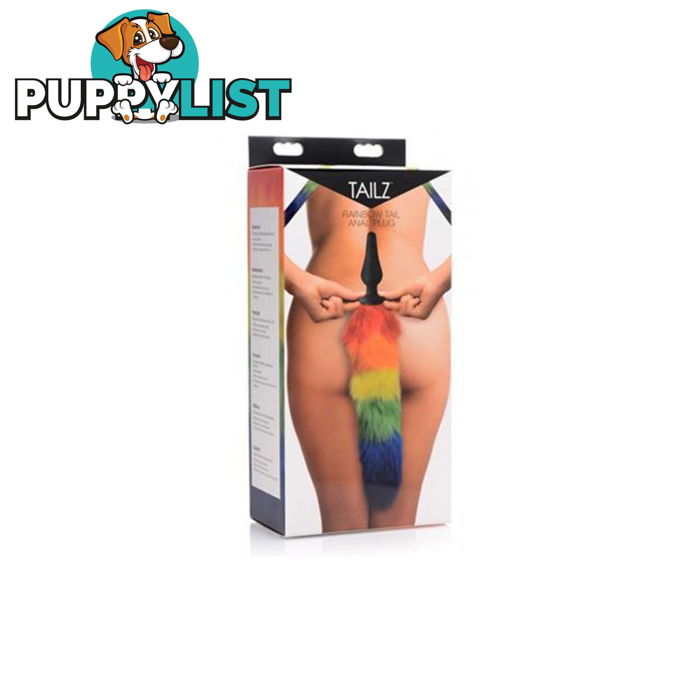 Rainbow Tail Silicone Butt Plug Mixed Colour - Adult Toys - 848518026002