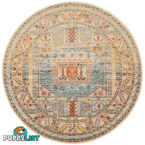 Legacy Round Sky Blue Rug - Unbranded - 9375321884877