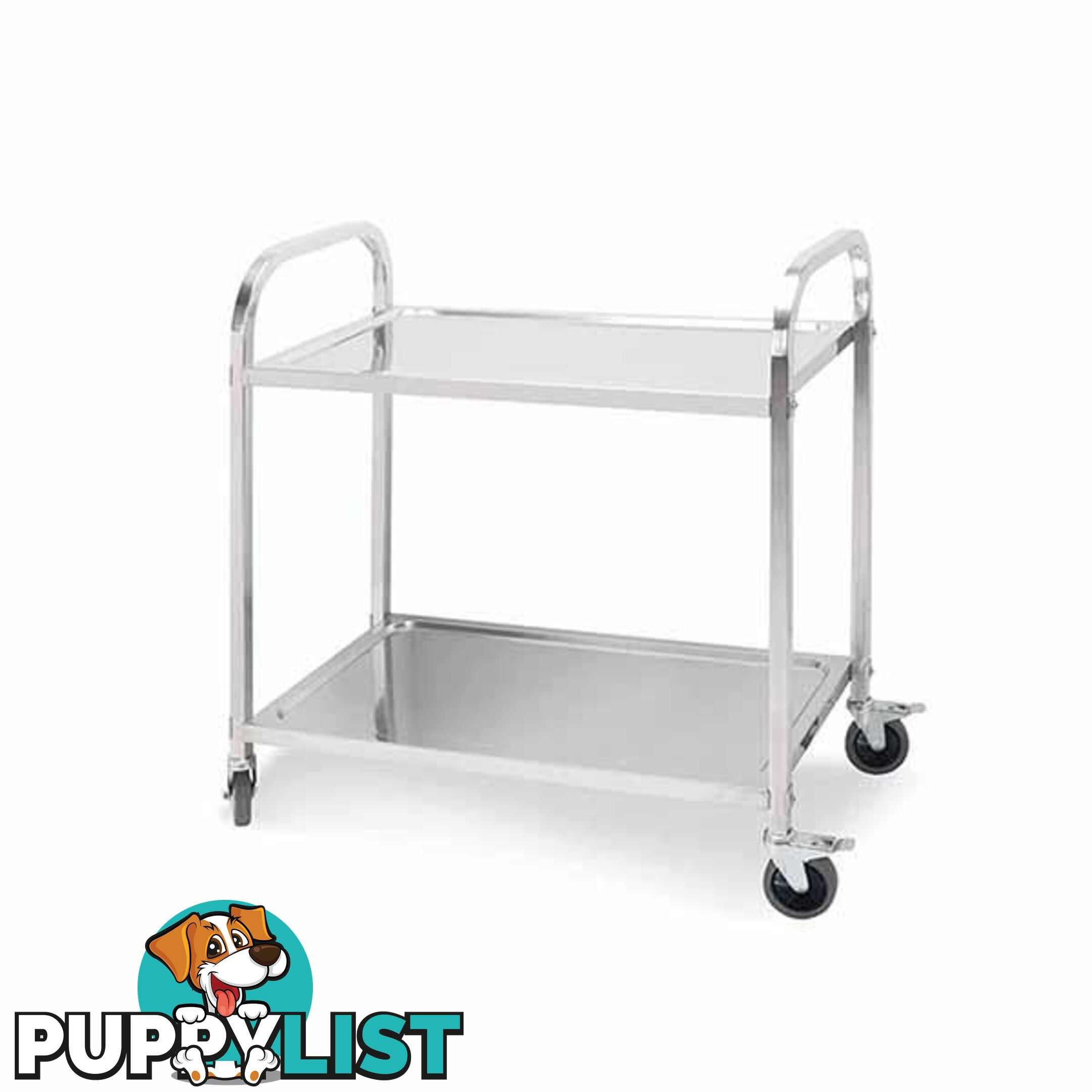 Soga 2 Tier Stainless Steel Kitchen Dining Food Cart Trolley Small - Soga - 9476062091934