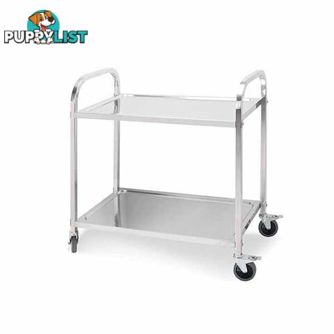 Soga 2 Tier Stainless Steel Kitchen Dining Food Cart Trolley Small - Soga - 9476062091934