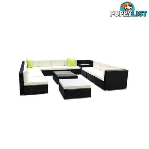 13 Piece Outdoor Furniture Set Wicker Sofa Lounge - Gardeon - 787976569242