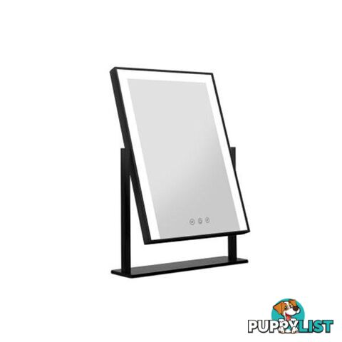 Led Makeup Mirror Hollywood Standing Mirror Tabletop Vanity Black - Embellir - 9350062279120