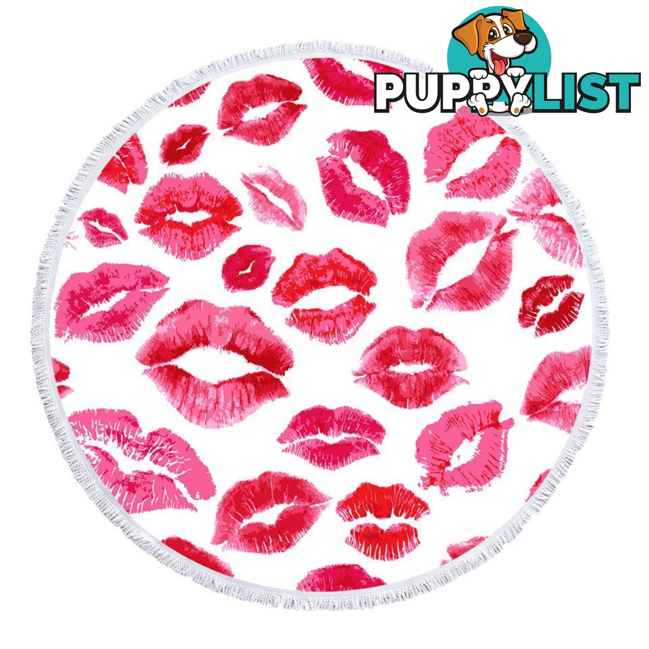 Red Sexy Lipstick Beach Towel - Towel - 7427046342650