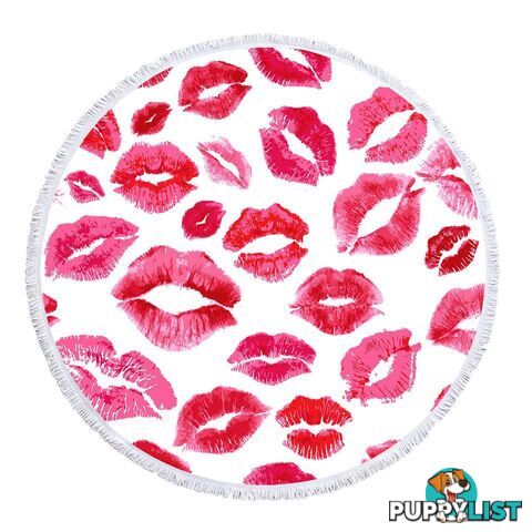 Red Sexy Lipstick Beach Towel - Towel - 7427046342650