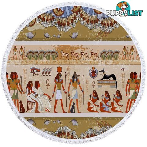 Ancient Egyptian Art Beach Towel - Towel - 7427046322973