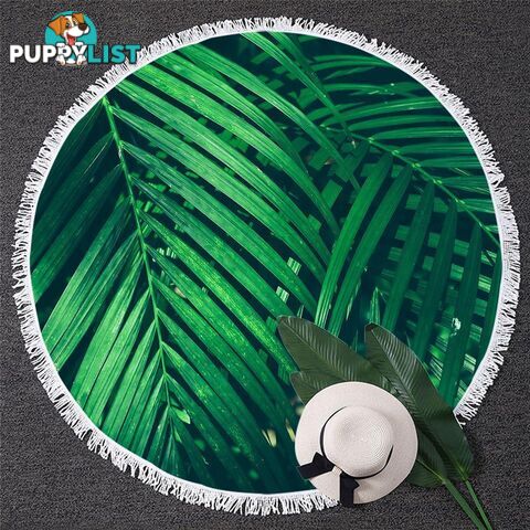 Palm Tree Leaves Beach Towel - Towel - 7427046333924