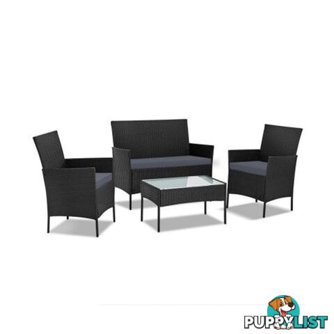 Gardeon 4-piece Wicker Outdoor Set - Gardeon - 9350062186503