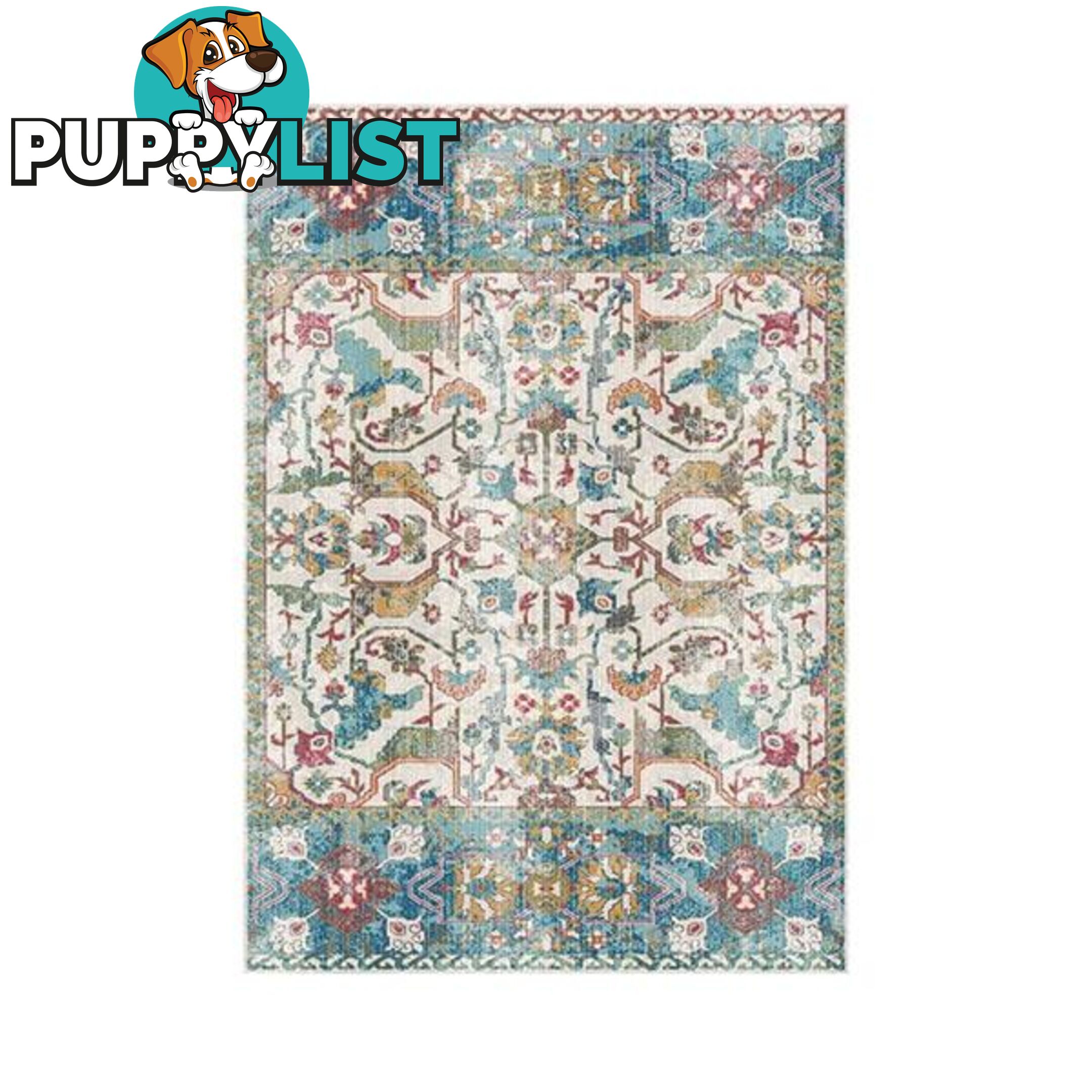 Heat Set Opera Beige Blue Rug - Unbranded - 9476062085995