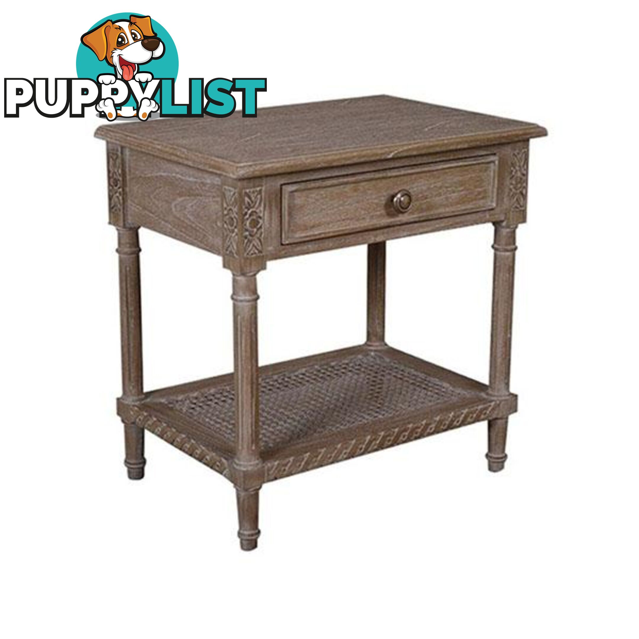 Polo Side Table Bedside Oak Wash - Bedside table - 7427046211499