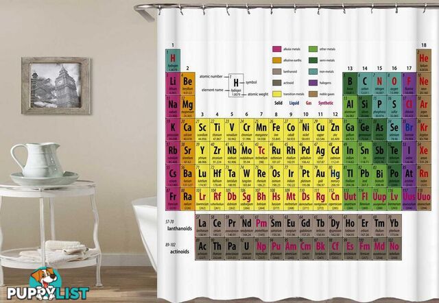 Periodic Table Of The Elements Shower Curtain - Curtain - 7427046082310