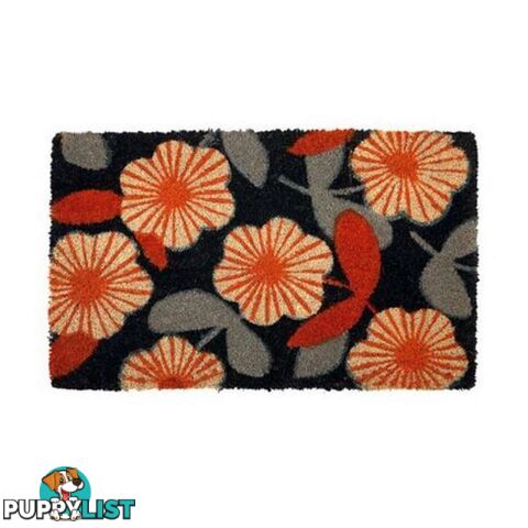 Floral Pvc Backed Coir Door Mat - Unbranded - 8901304506309