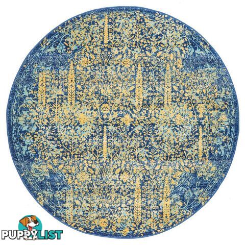 Radiance Royal Blue Round Rug - Unbranded - 9375321886468