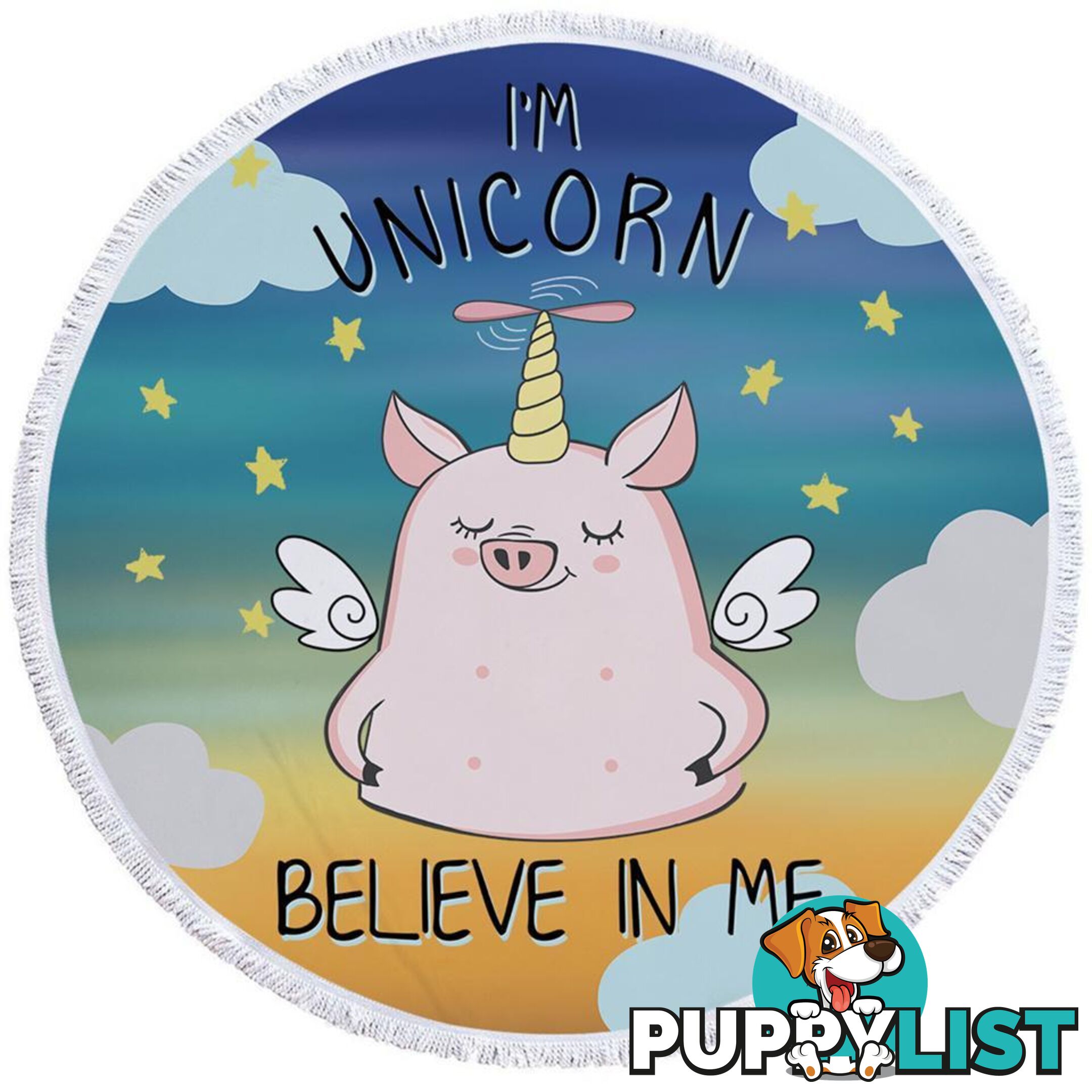 Cute Unicorn Piggy Beach Towel - Towel - 7427046304917