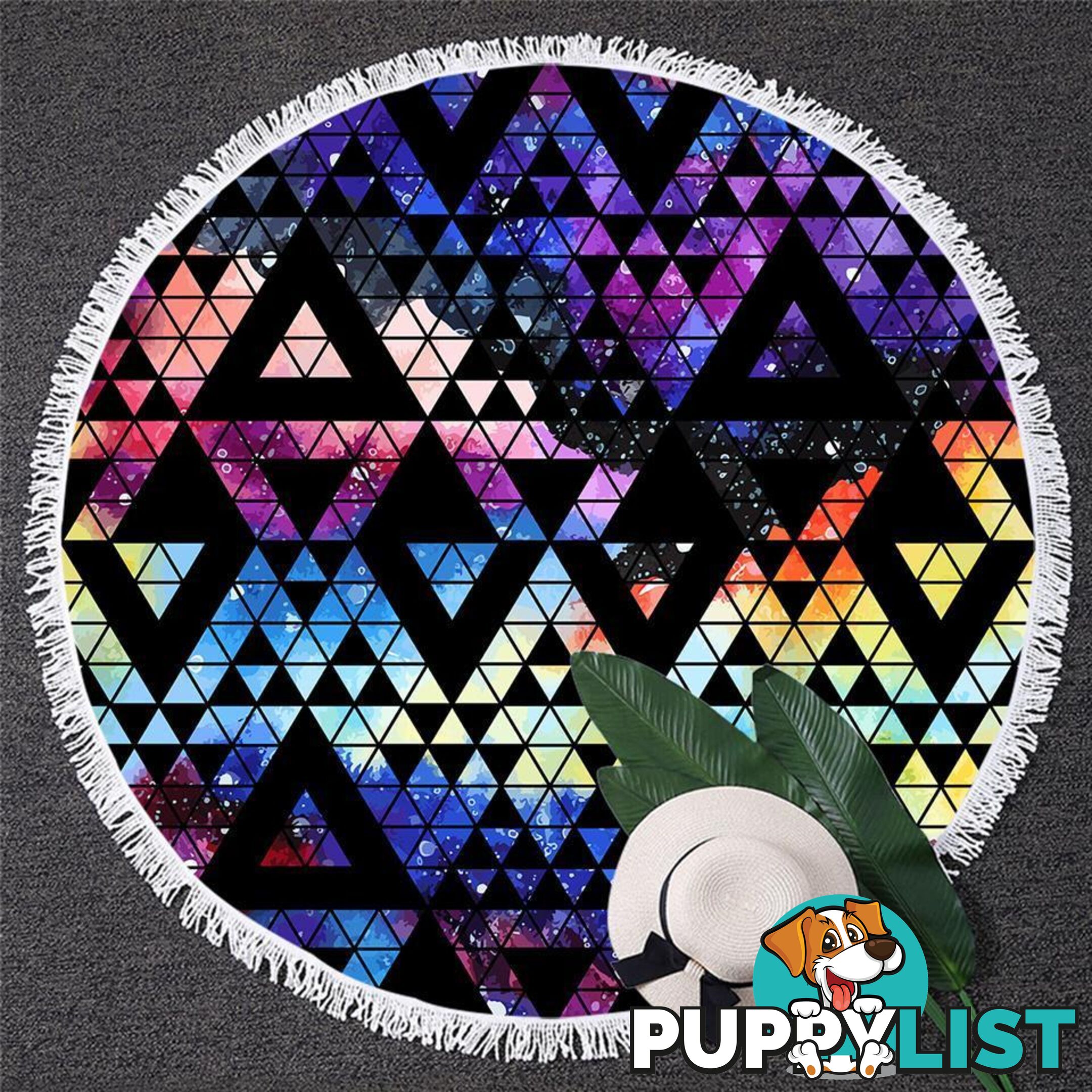 Space Triangles Beach Towel - Towel - 7427046333214