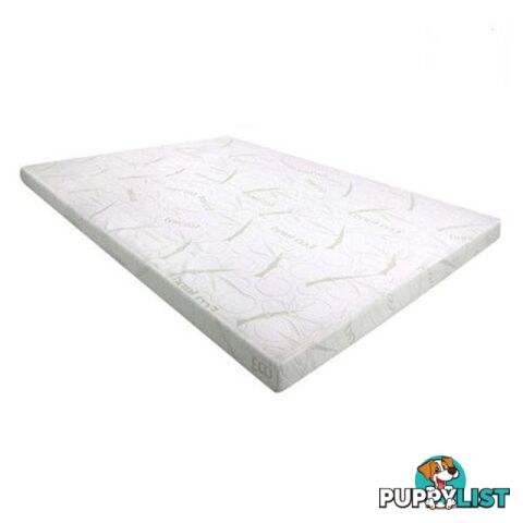 Cool Gel Memory Foam Mattress Topper Bamboo Cover 8Cm Mat - Giselle Beddings - 9350062206157