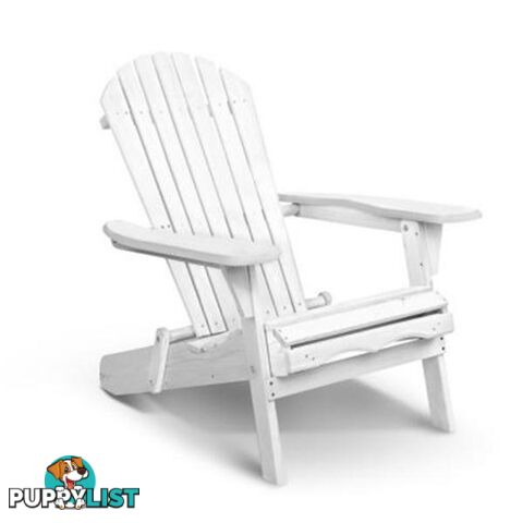 Gardeon Foldable Adirondack Chair White - Gardeon - 9350062158791