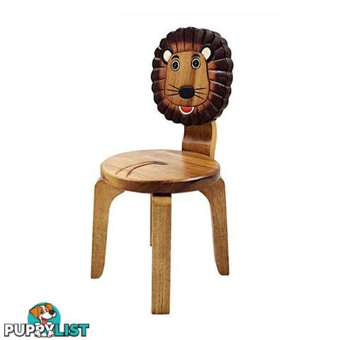 Kids Wooden Chair Lion - Mango Trees - 9476062139339