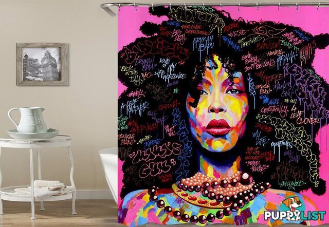 Colorful Boho Chic Lady Shower Curtain - Curtain - 7427005907319