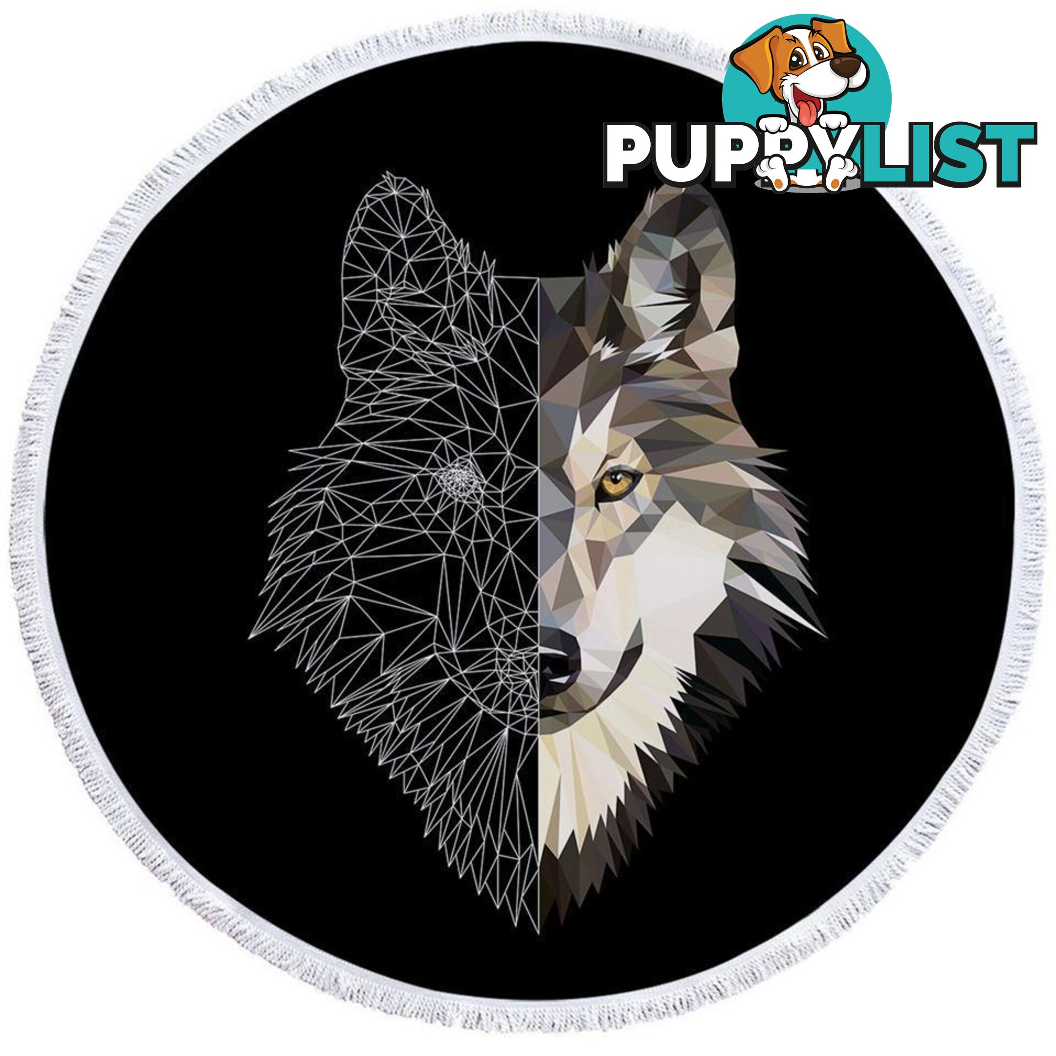 Artistic Wolf Beach Towel - Towel - 7427046309370