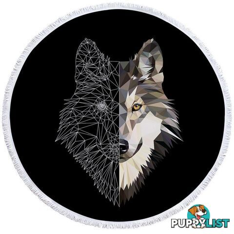 Artistic Wolf Beach Towel - Towel - 7427046309370