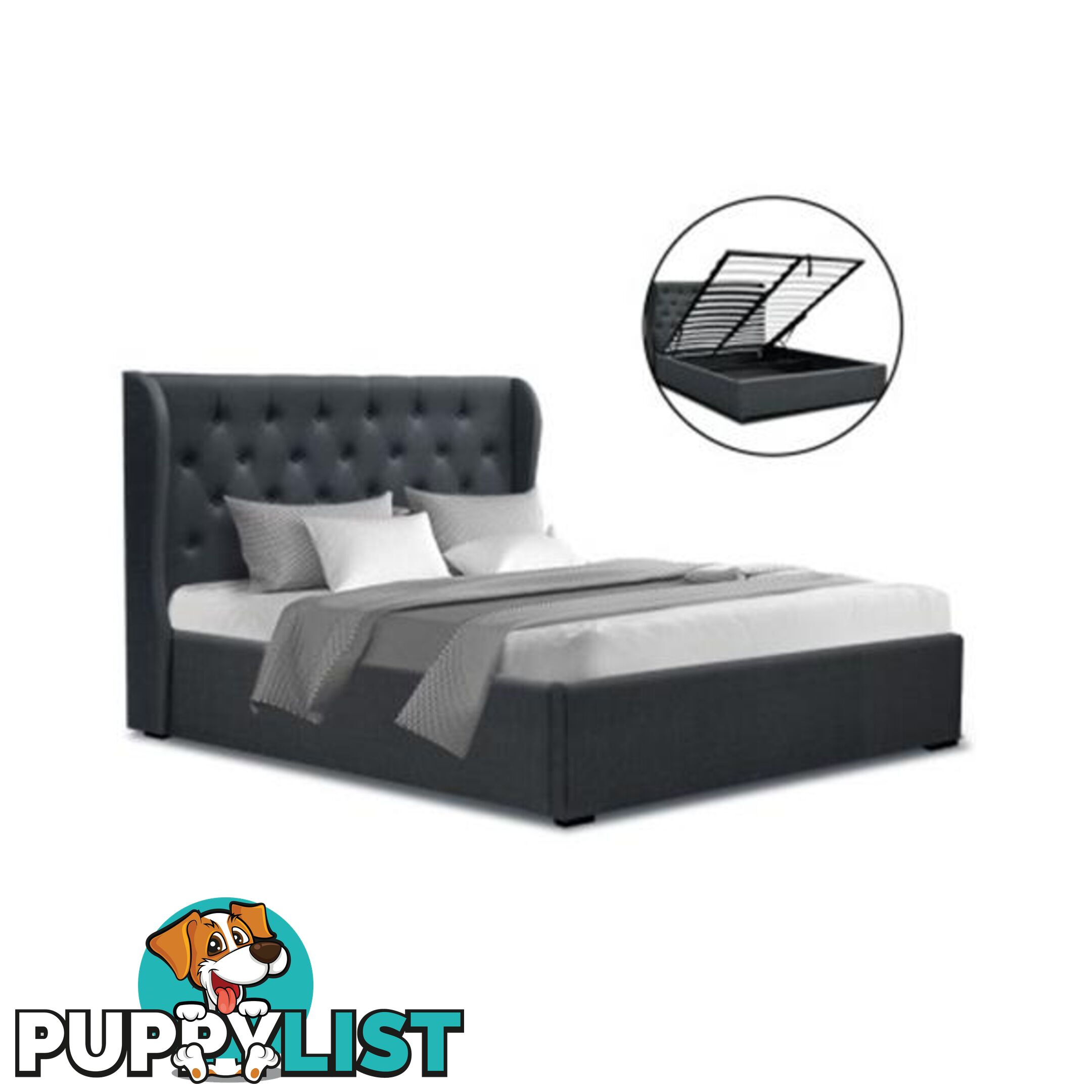 Artiss Double Full Size Gas Lift Bed Frame Base With Storage Mattress - Artiss - 7427046173957