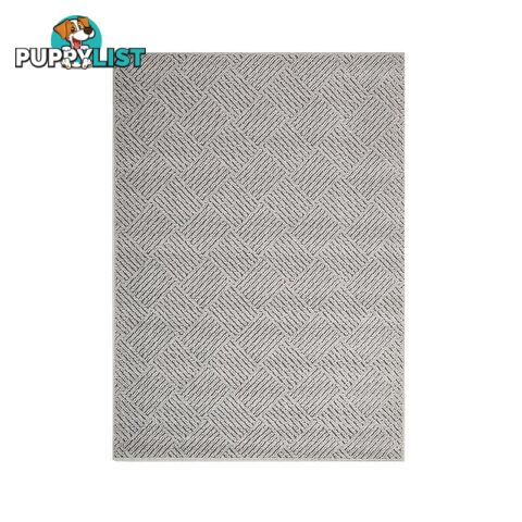 HAWAII GREY SHAPED GEOMETRIC IKAT RUG - Unbranded - 7427046338745