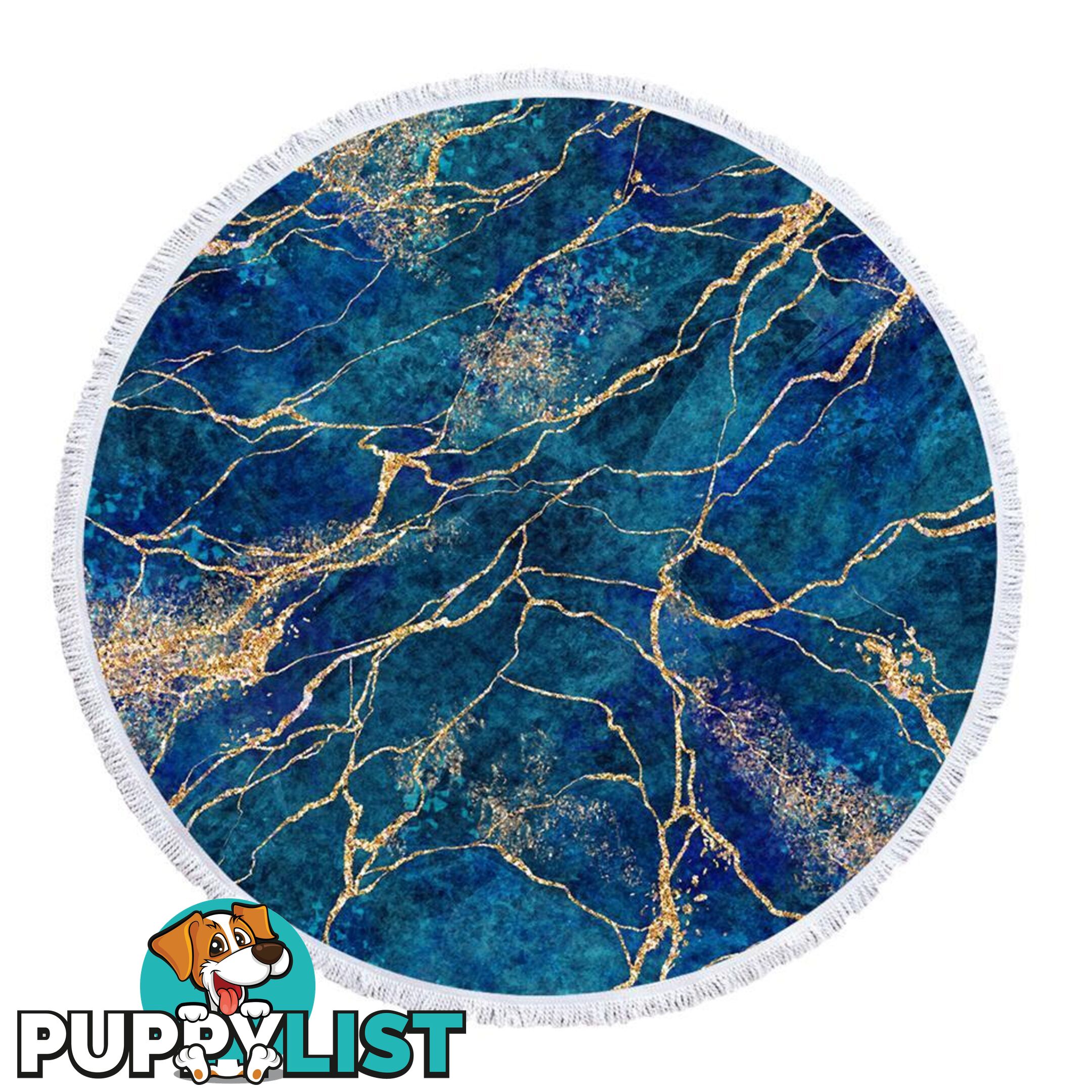 Blue Marble Beach Towel - Towel - 7427046342612