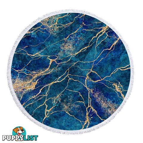 Blue Marble Beach Towel - Towel - 7427046342612