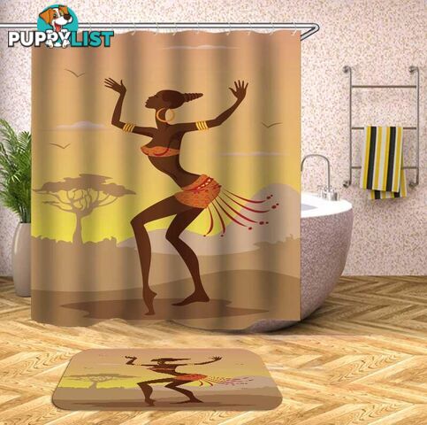 Dancing African Woman Shower Curtain - Curtains - 7427046052191