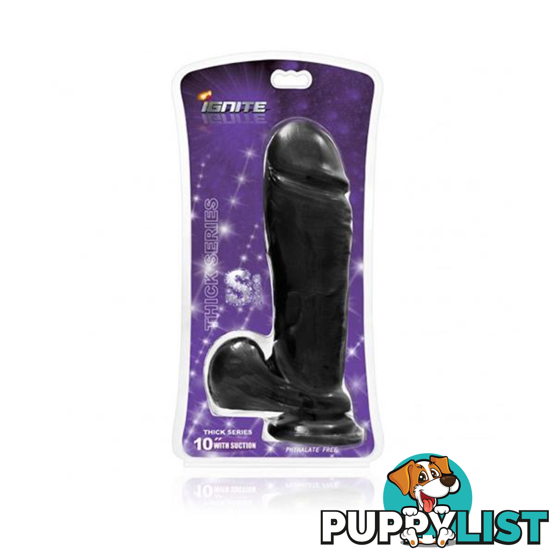 Thick Cock With Balls And Suction 10 Inch - Ignite - 752875303112